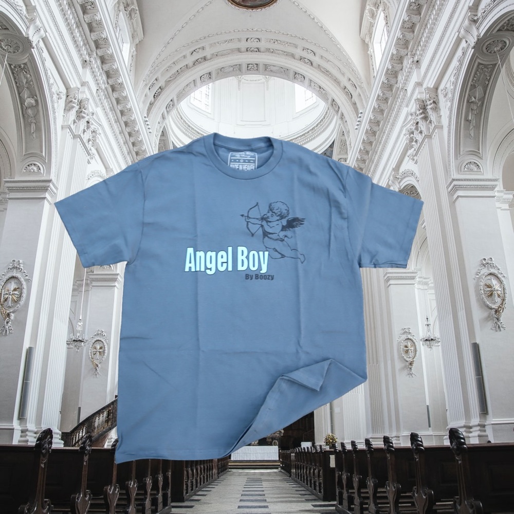 CHARCOAL GREY ANGEL BOY TEE